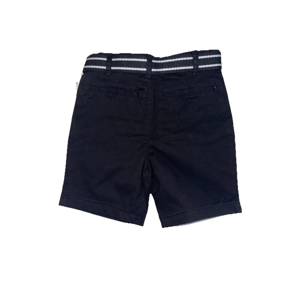 Gymboree Toddler Boys' Black Chino Shorts With Web Belt NWT Size‎ 3T